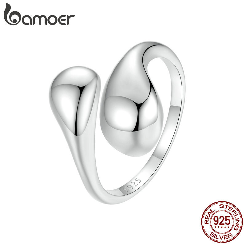 Bamoer 925 Sterling Sliver Ring Anel De Fita De Água Ajustável Jóias De Moda Para Mulheres em Oferta na Shopee