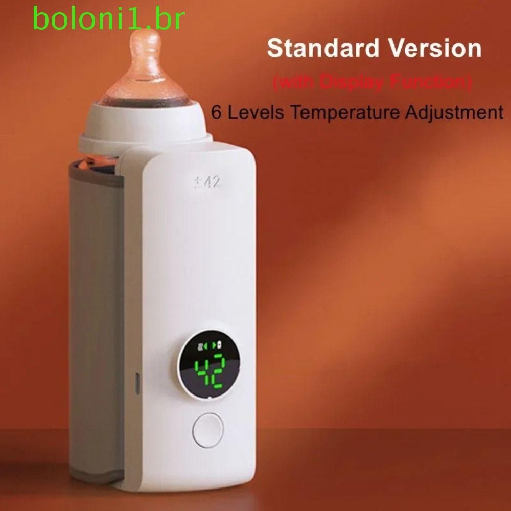 Aquecedor De Leite BOLONI , Mamadeira Com Ajuste De Temperatura Recarregável USB Seguro Pa...