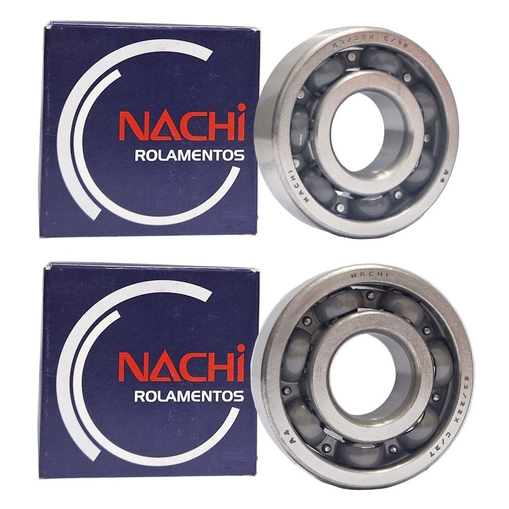 Par Rolamentos do Virabrequim Biz 125 6322  Nachi