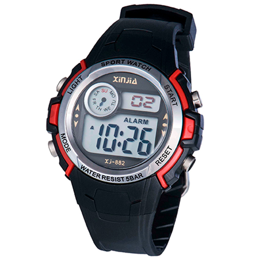 Relógio Digital LED Crianças Esportivo Prova D'água Infantil