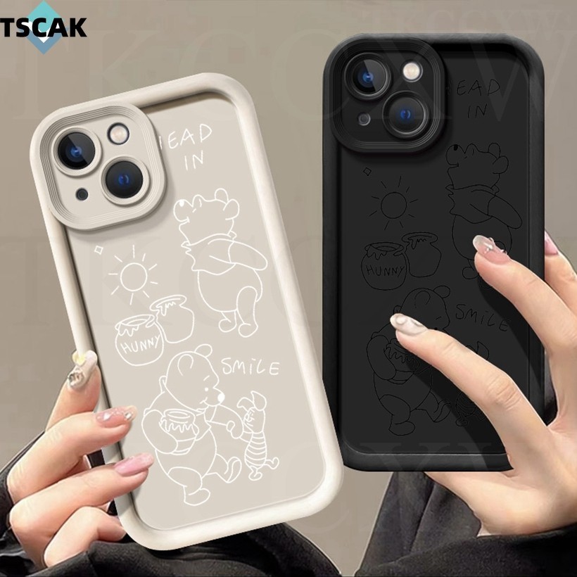 Desenho Animado Winnie the Pooh Caixa Telefônica Para Samsung A15 A21S A22 A23 A24 A25 A31 A32 A33 A34 Capa Macia Tpu