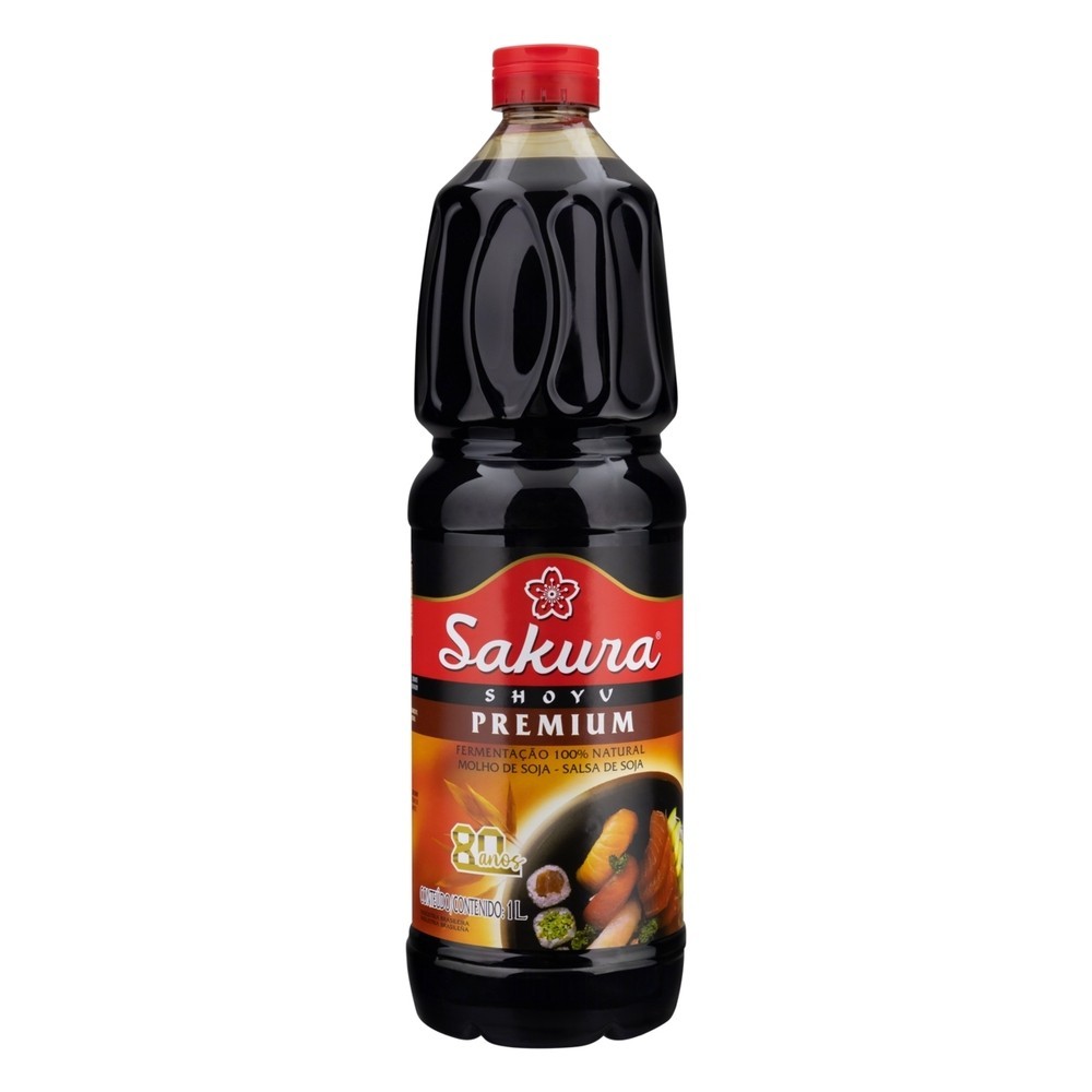 Molho De Soja Shoyu Premium Sakura 1L em Oferta na Shopee