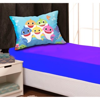 Jogo de lençol solteiro 2 peças Poliester Baby Shark em Oferta na Shopee