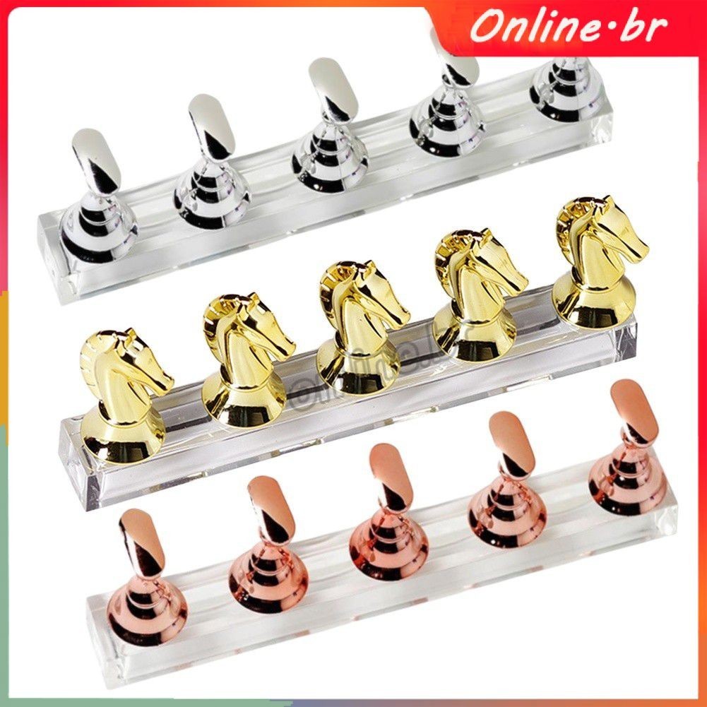 ✅ Suporte De Unhas Estilo Japonês Com Base De Peça De Xadrez Acrílico Para Prática De Manicure Peça De Armadura Suporte De Unhas Base De Exibição Suporte Para Prática Oline.br