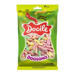 Bala de Goma Minhocas Azedinhas 900g - Docile em Oferta na Shopee