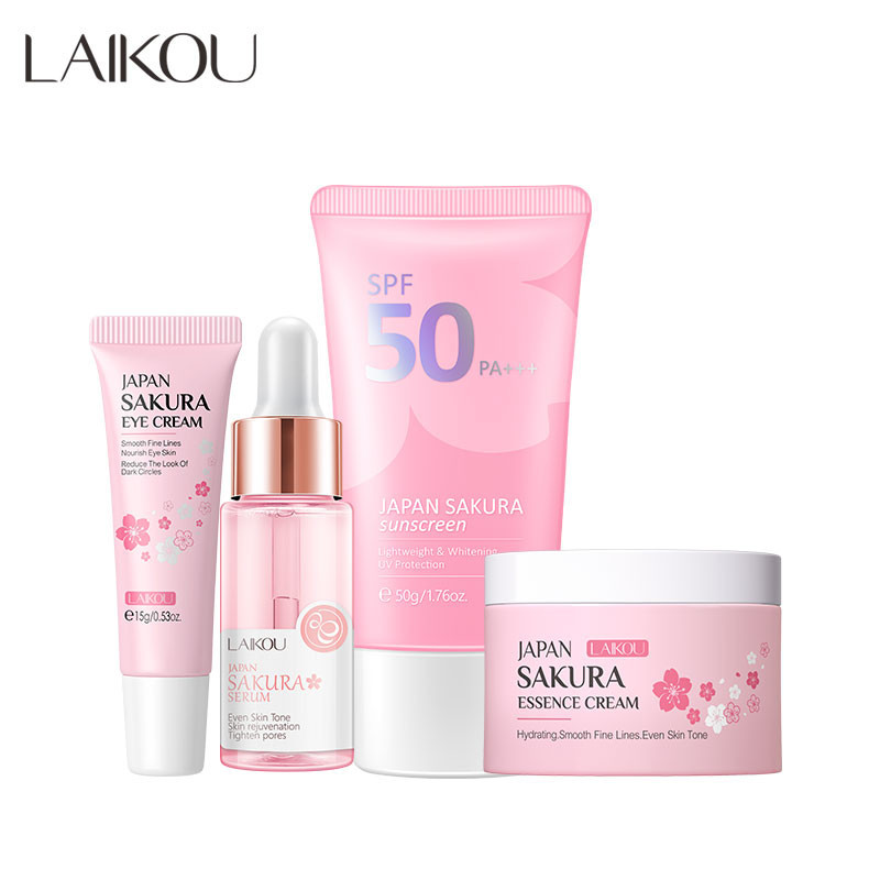 LAIKOU Sakura Soro De Rejuvenescimento Protetor Solar Remover Creme Para Os Olhos Rugas SP...