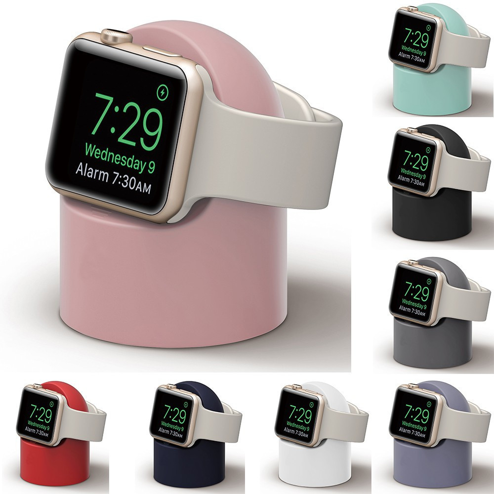 Suporte Dock Relógio Silicone Base Suporte De Carregamento Para Apple Watch (49mm ultra/45/44/42/41/40/38mm)