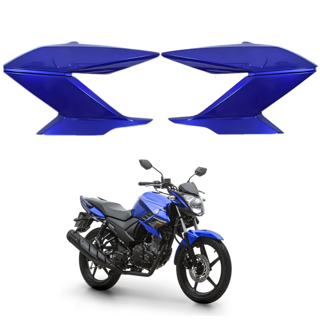 KIT PAR ABA TANQUE GUIA DE AR YS FAZER 150 AZUL METÁLICO 2016 2017 2022 2023 PARAMOTOS YAMAHA