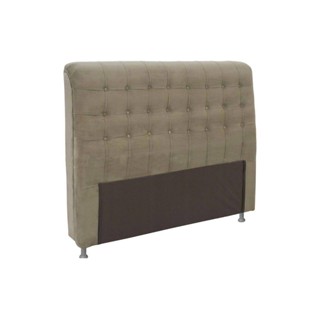 Cabeceira Cama Box Estofada Casal Casal Dama Plus Suede Marrom Taupe - Simbal em Oferta na Shopee