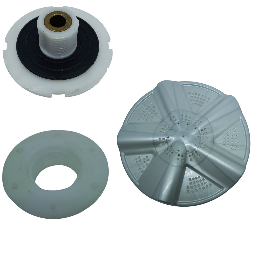 Kit Agitador Batedor 35,5cm Com Eixo + Acoplamento Cubo Tanquinho Lavadora Mueller Family Aquatec Supertank Original