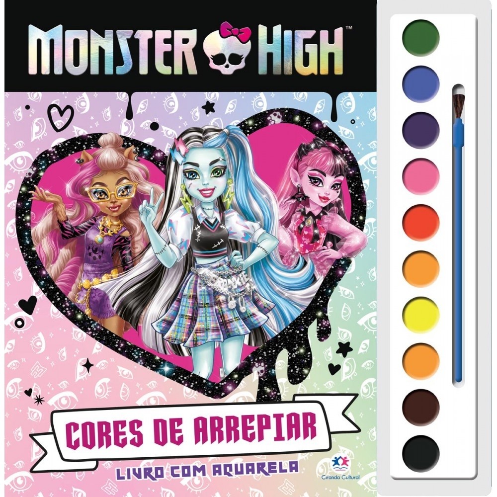 Livro Aquarela Monster High - Cores de arrepiar em Oferta na Shopee