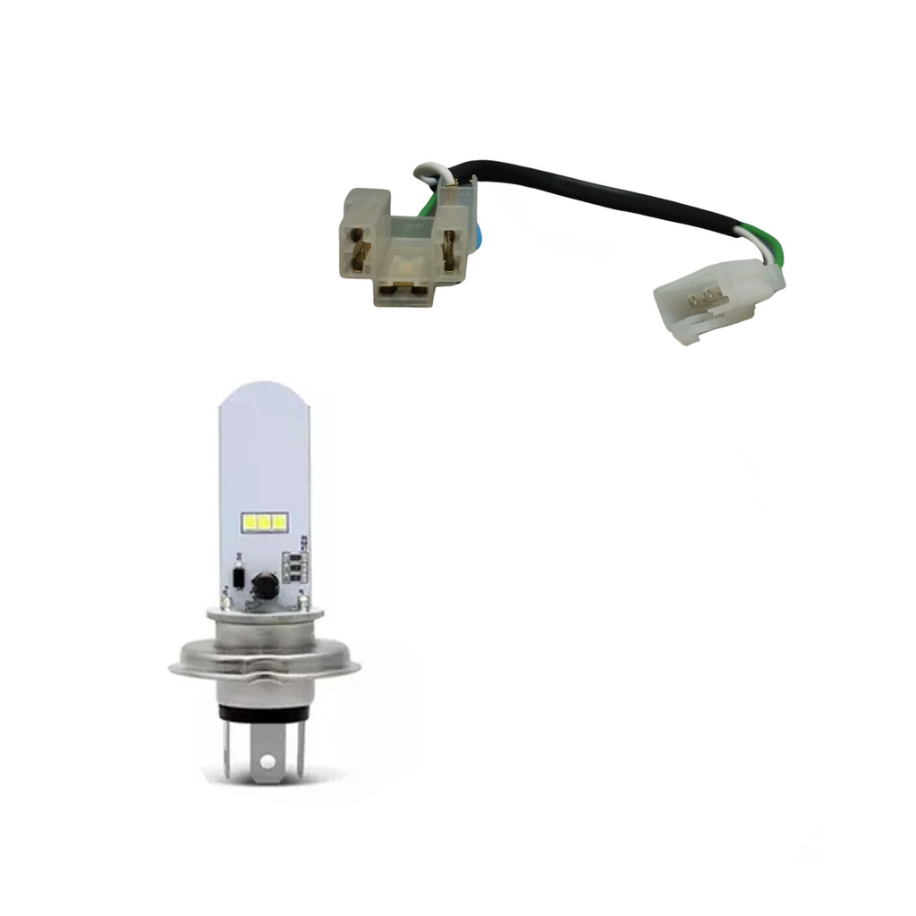 Chicote Macho Lampada H4 Troca Soquete M5 Honda Biz 100 110 125 em Oferta na Shopee