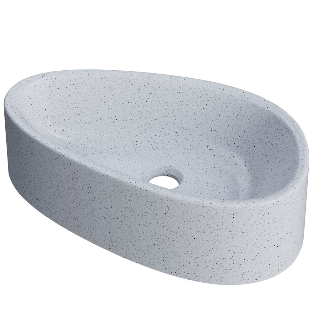 Cuba de Apoio Gota Para Banheiro Lavabo C01 BG43W Branco Granit Matte  - Lyam - Home & Living