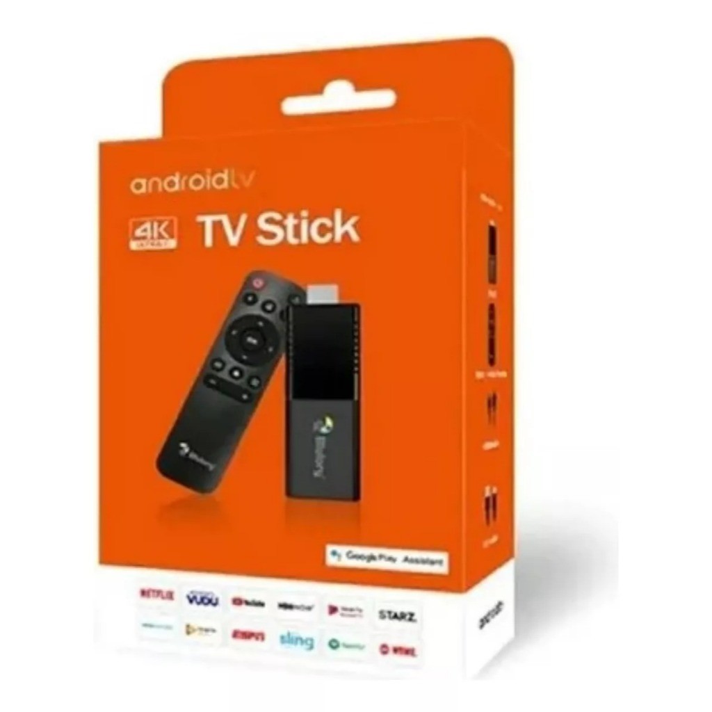 Tv Stick / Smart Tv Android 4k Wi-fi Hdmi Streaming Cor Preto Tipo De Controle Remoto Mini