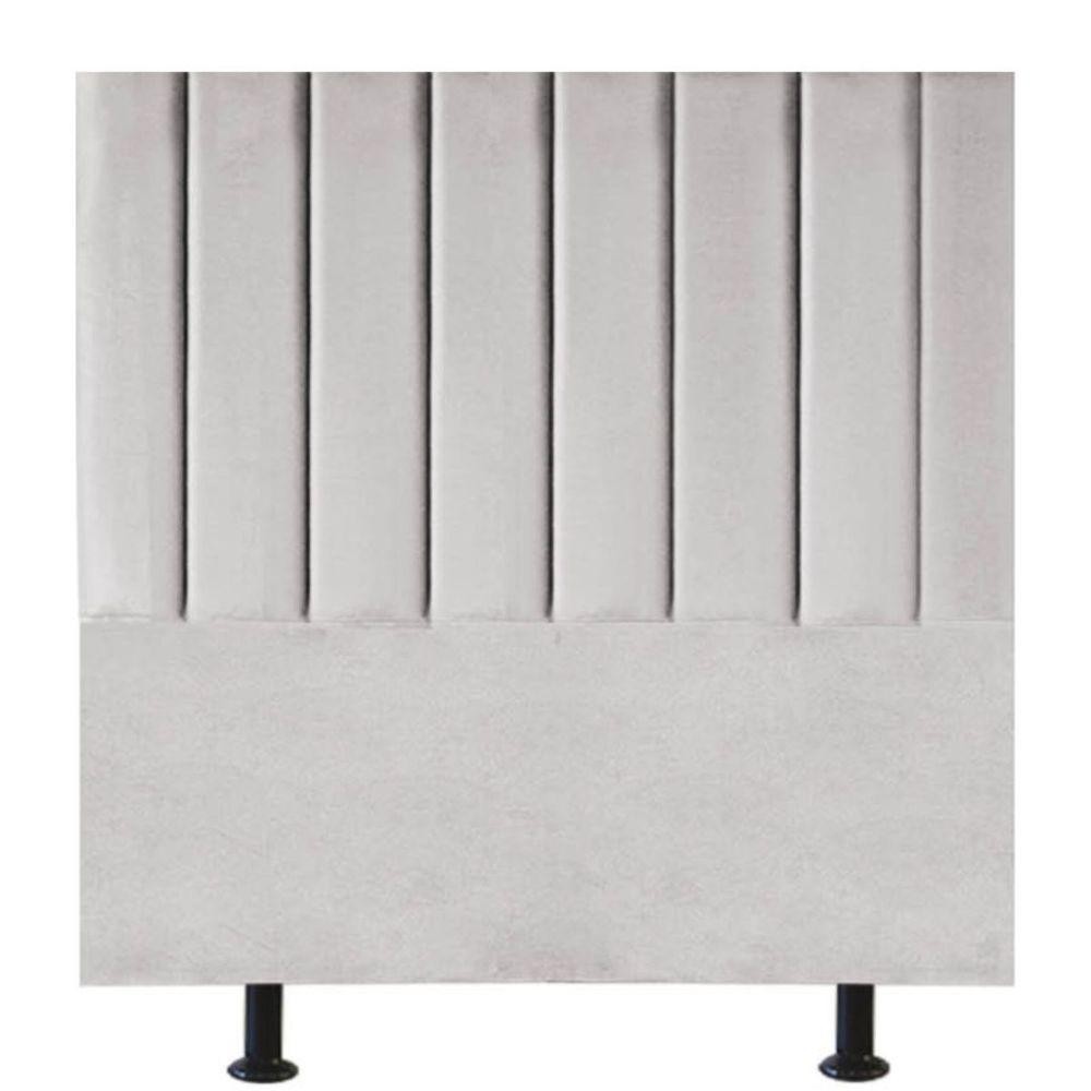 Cabeceira Estofada Cama Box Casal 140 Cm Maisa Suede cinza Claro em Oferta na Shopee