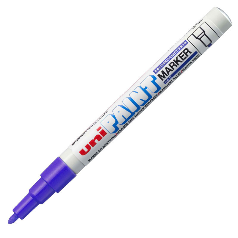 Pincel marcador permanente Paint Marker Violeta PX-21 Uni-Paint em Oferta na Shopee