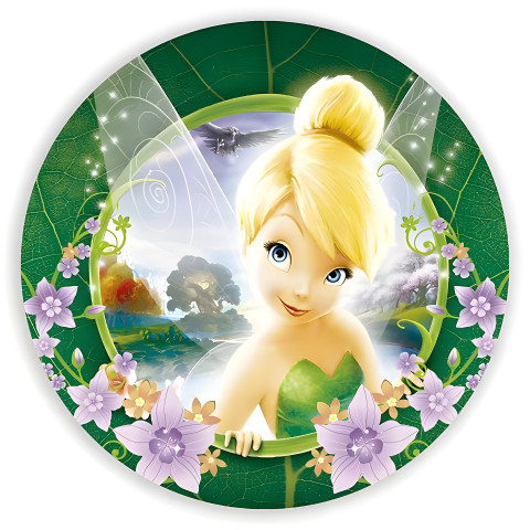 NOVO Painel Festa Infantil Redondo Tinker Bell, Sininho Peter Pan + Arco, Suporte incluso. Fazemos personalizado com qualquer tema. Confeccionado em Lona fosca, impressão de alta resolução. cenário , p/ Decoração