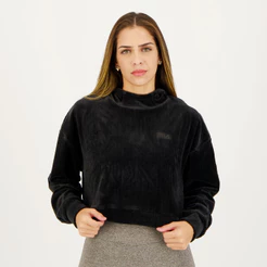 Moletom Cropped Fila Woof Feminino Preto