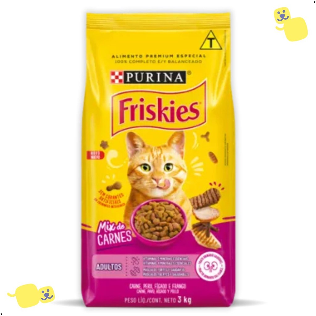 Alimento Friskies Ração Gatos Adultos Sabor Mix de carnes 10,1Kg Premium Especial Felino Cat