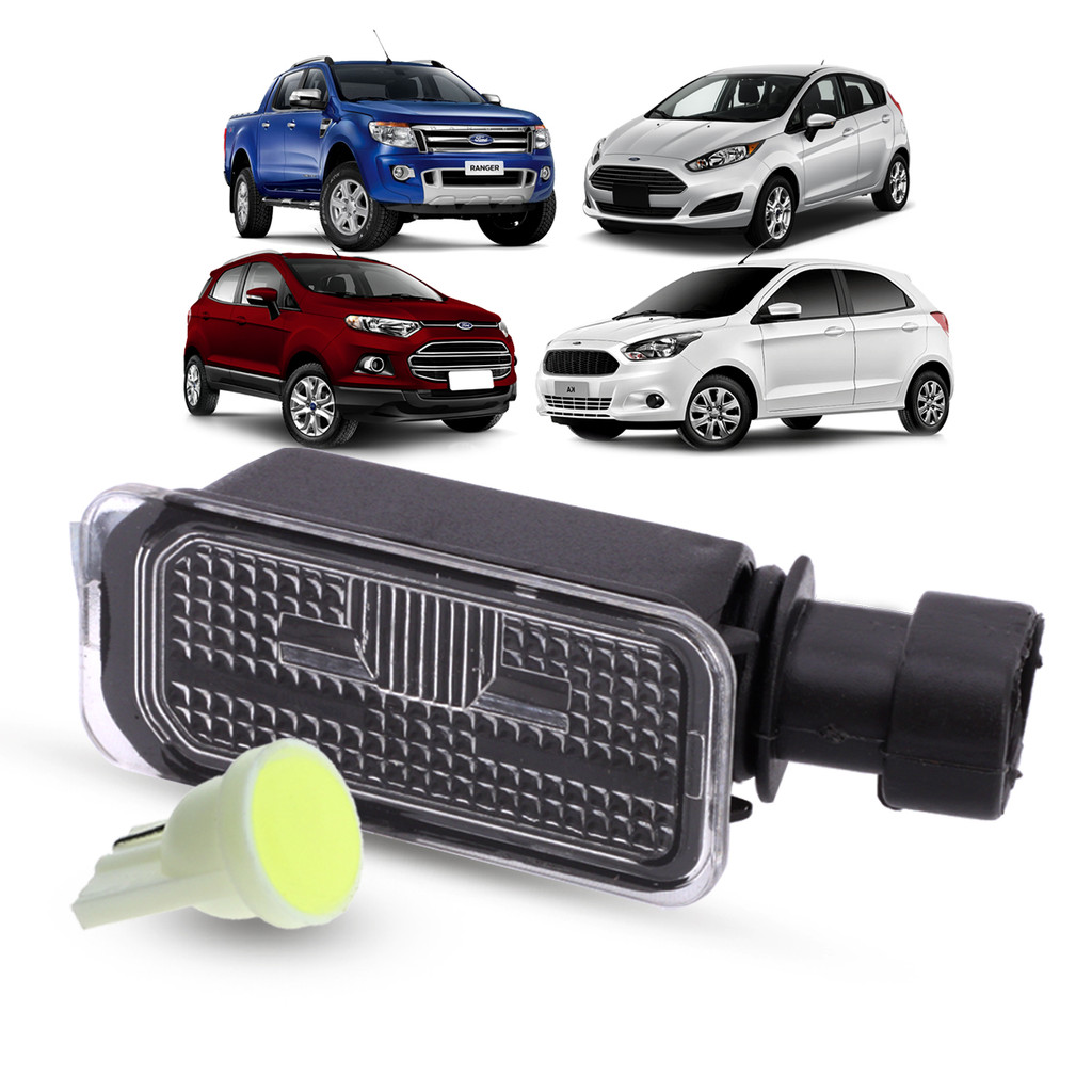 Lanterna Luz de Placa + Soquete e LED Ford Ranger Ecosport Edge New Fiesta Hatch Ka+ Sedan Ka Hatch Focus Hatch