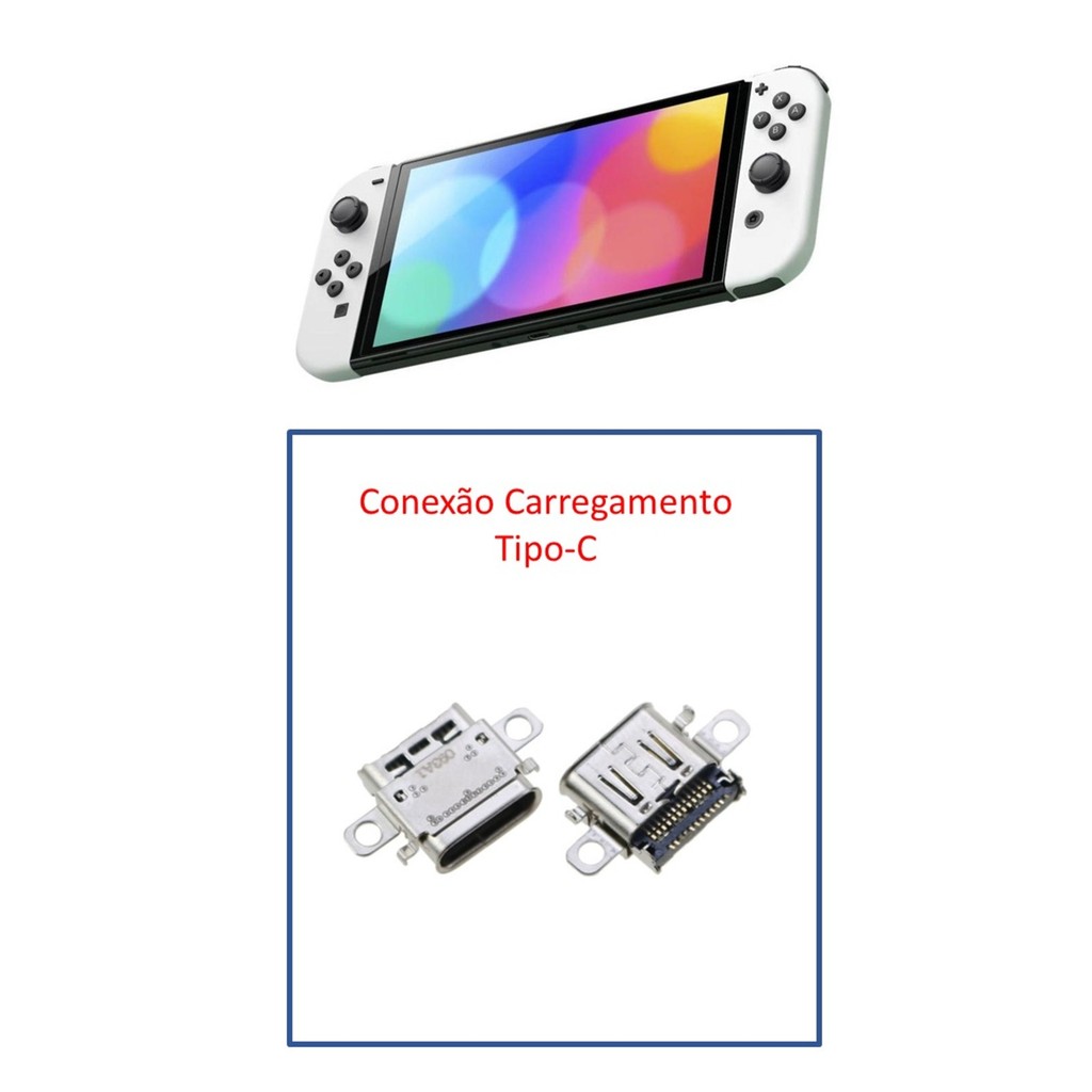 Conector Carga USB Tipo C para Nintendo Switch OLED