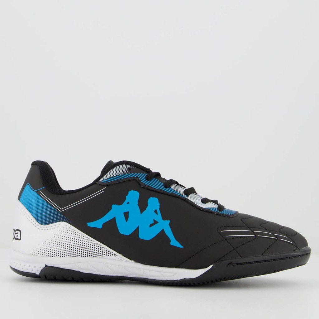 Chuteira Kappa Florida Futsal Preta e Azul