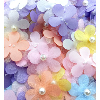 Flor de Organza Mix de Cores 25 peças para Laços e Tiaras em Oferta na Shopee