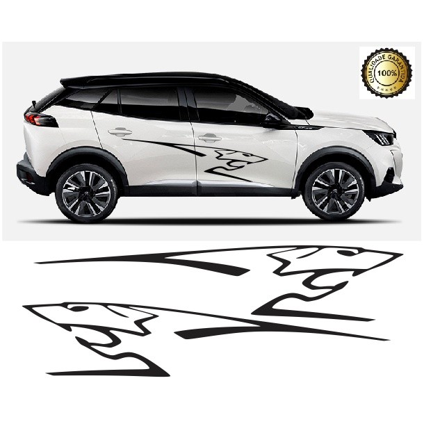 Par Faixa Lateral Peugeot Todos Sw Hatch Sedan Adesivos Tuning Personalização Acessório Racing 206 207 208 307 308