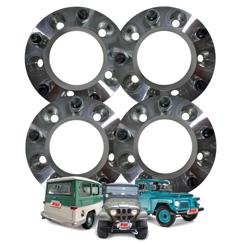 4 peças Alargador Espaçador Roda 32mm 5 Furos Para Jeep Willys F75 Rural F100 F1000