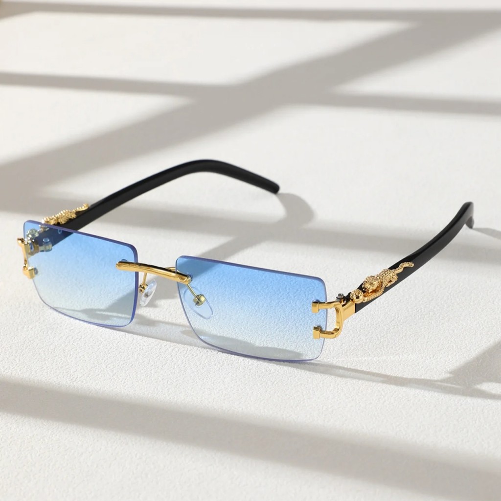 Óculos De Sol Personalizados Retangulares Sem Moldura Da Moda Para A Vida Diária em Oferta na Shopee