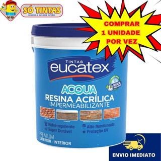 Resina Acrílica Premium Base Água Brilhante 18 Litros Impermeabilizante – Eucatex Várias Cores em Oferta na Shopee