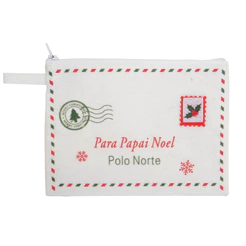 Bolsinha em Feltro de Natal - Branco - 17x13cm - 1 unidade - Cromus - Rizzo