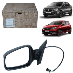 Retrovisor elétrico esquerdo Renault Sandero Logan
