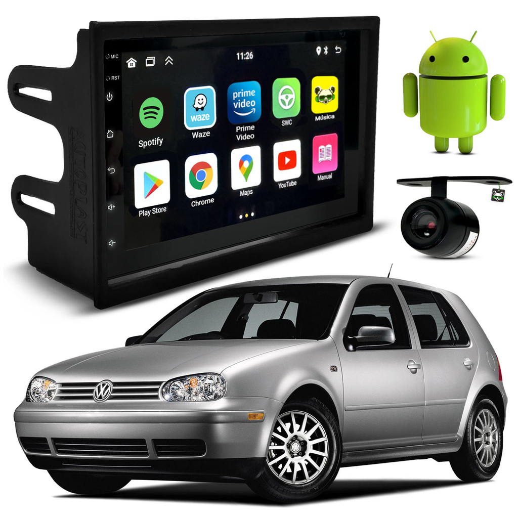 Kit Central Multimidia Android 7 Pol Golf 1999 2000 2001 02 03 04 05 06 07 08 09 2010 2011 2012 2013 em Oferta na Shopee