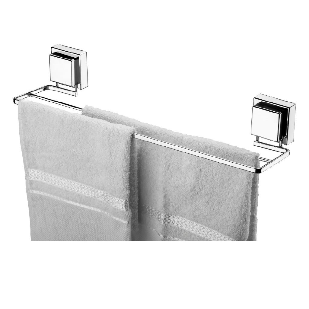 Toalheiro Duplo Ccom Ventosa 45cm Cromado Banheiro em Oferta na Shopee