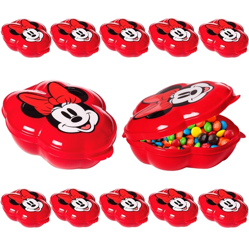 Kit 30 Porta Mix Pote de Doces Decoração de Aniversário Minnie Vermelho