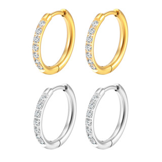 Brinco de Pressao Feminino Argola Aço Cirúrgico Zircônia Cravejada Boca Ponto de Luz Brincos Femininos em Oferta na Shopee