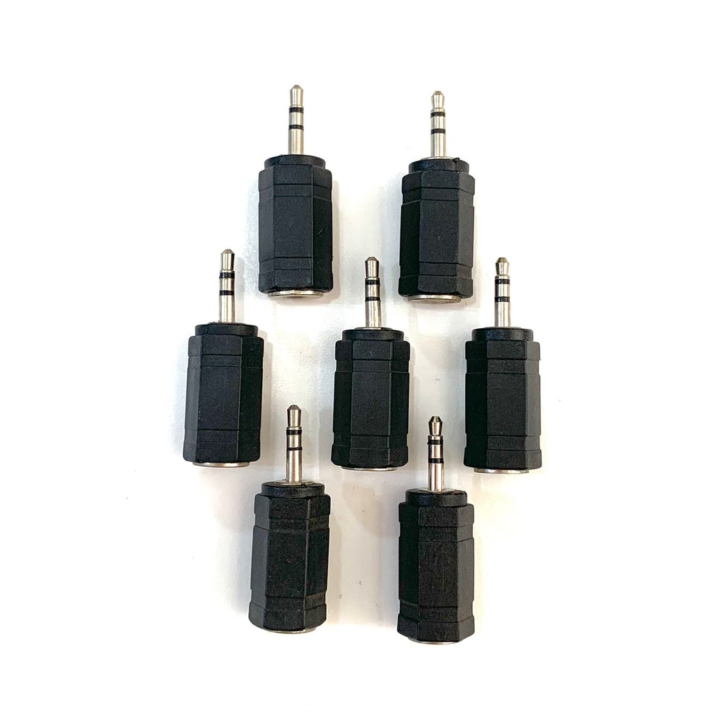 Kit 07 Adaptador P2 Fêmea X P1 Macho Estéreo