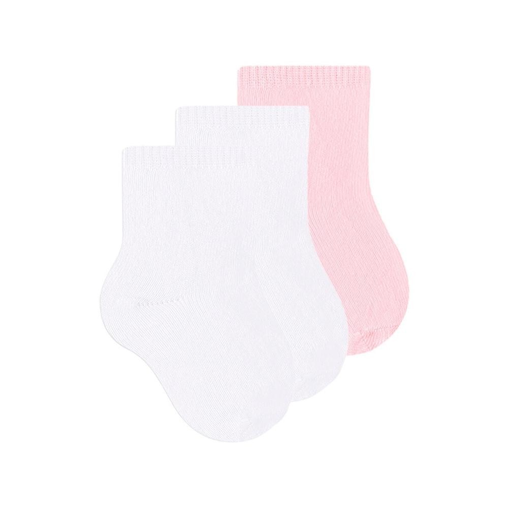 Kit 3 Pares de Meias Bebê Cano Curto Selene 1320-001 Colorido - Baby & Kids Fashion
