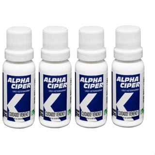 Alpha Ciper KIT 04 UNIDADES ANTIPULGA, CARRAPATO, PIOLHOS E SARNAS em Oferta na Shopee