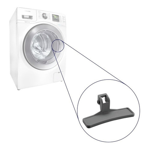 Puxador Porta Lava E Seca Electrolux Lse11 Cinza