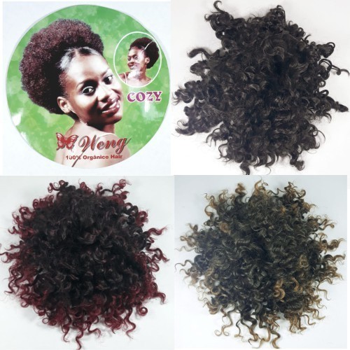 Coque de Cabelo Cacheado Curto Afro Organico -Com Regulador e Pentes /Rabo de Cavalo
