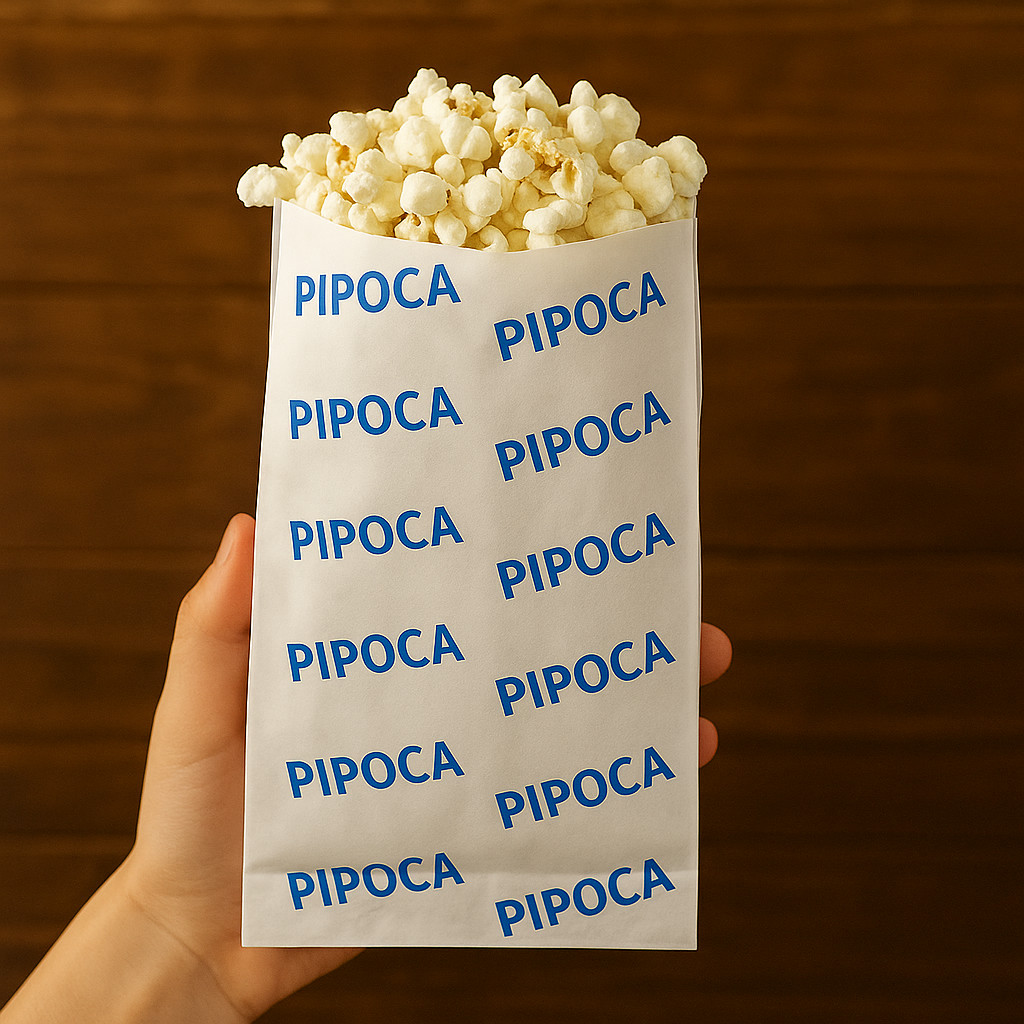 200 SACOS DE PAPEL PARA PIPOCA 7X13CM - FESTCOLOR