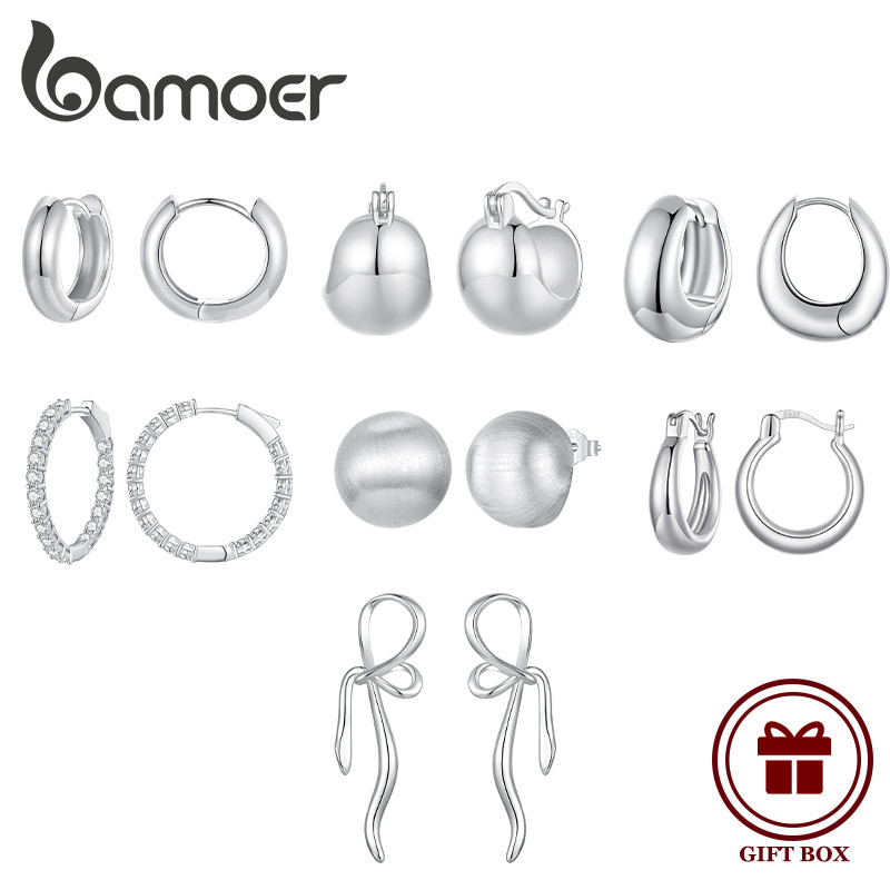 Brincos Bamoer Para Mulheres , 1 Par De Design Simples , Original , Presente E Homens