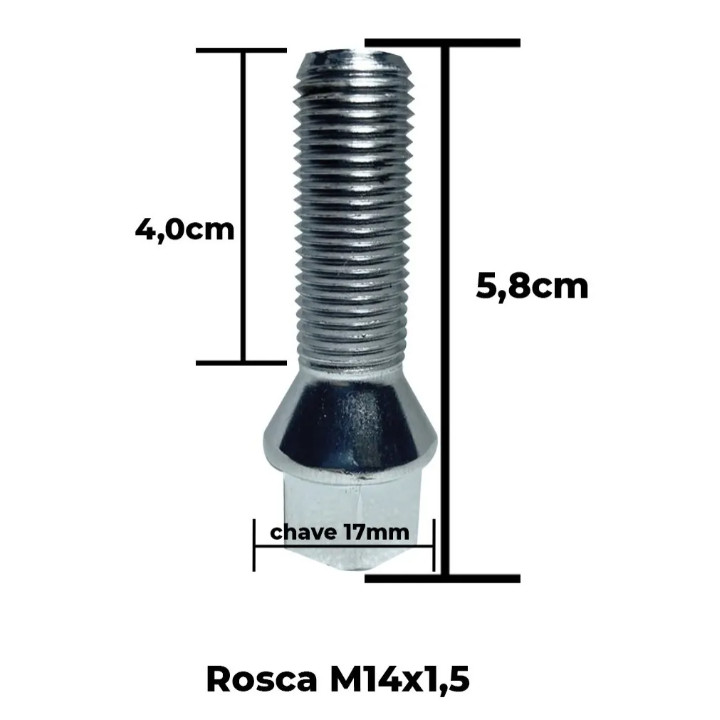10 Pçs Parafusos roda BMW, Mini cooper m14 1,25 longo ch 17