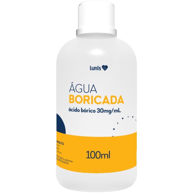 Agua Boricada 3% Lunis 100ml em Oferta na Shopee
