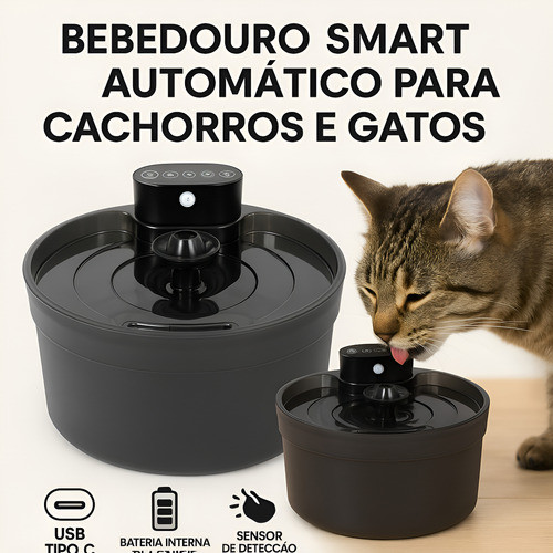 Bebedouro Automático Com Carvão Ativado Pet