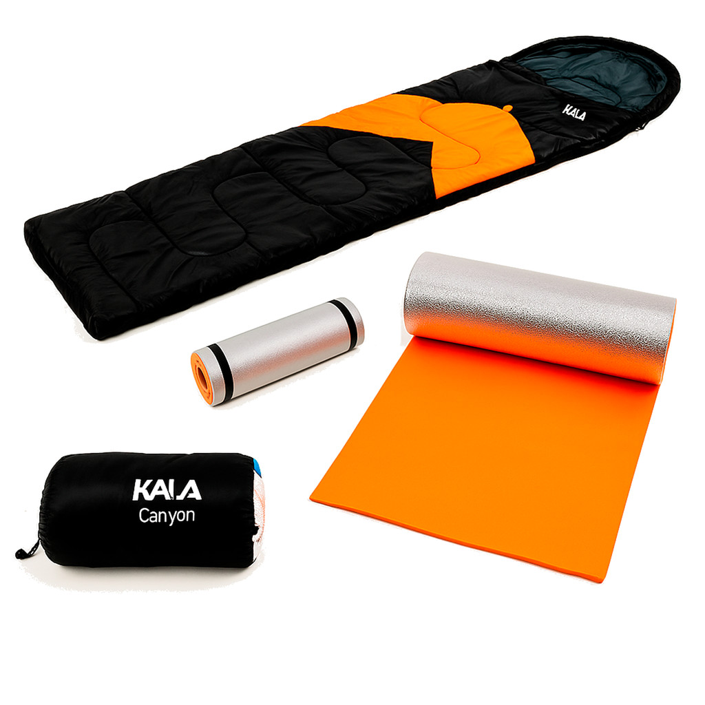 Kit Saco de Dormir Canyon 5 °C a 12 °C com Isolante Térmico para Camping e Aventuras - Kala em Oferta na Shopee