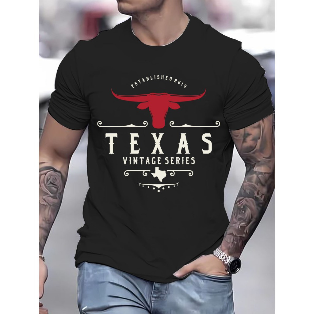 T-shirt Camisa Linda Camiseta Masculina 100% Algodão Premium Country Texas Rodeio Cowboy Lançamento 2025 Envio Imediato em Oferta na Shopee