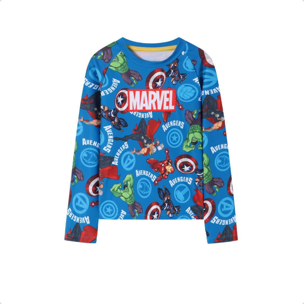 Camiseta Infantil Vingadores Marvel UV Manga Longa Menino